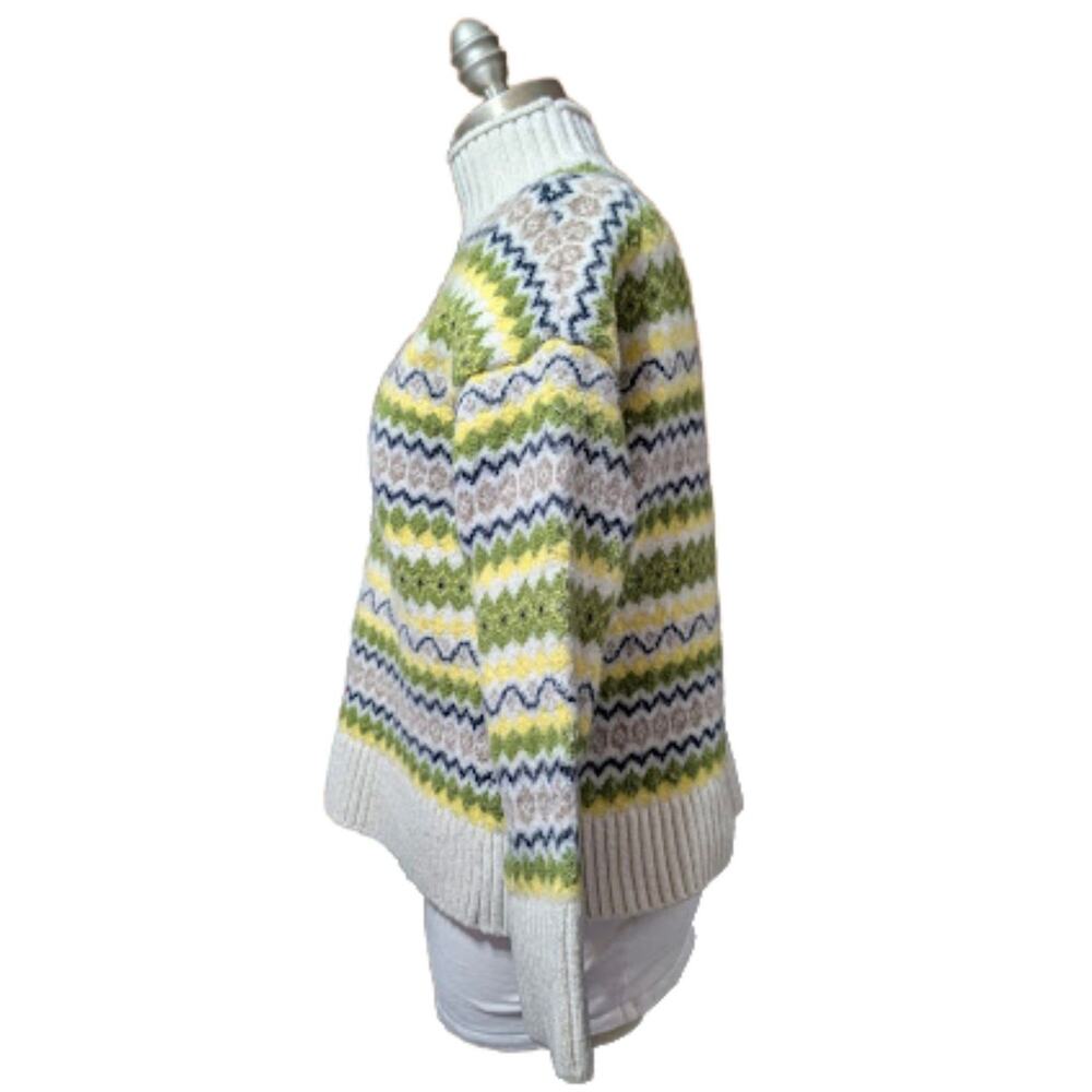 Barbour Holkham Wool Blend Knit Sweater Multicolor Crewneck Women’s Size 10 USED - Picture 4 of 8